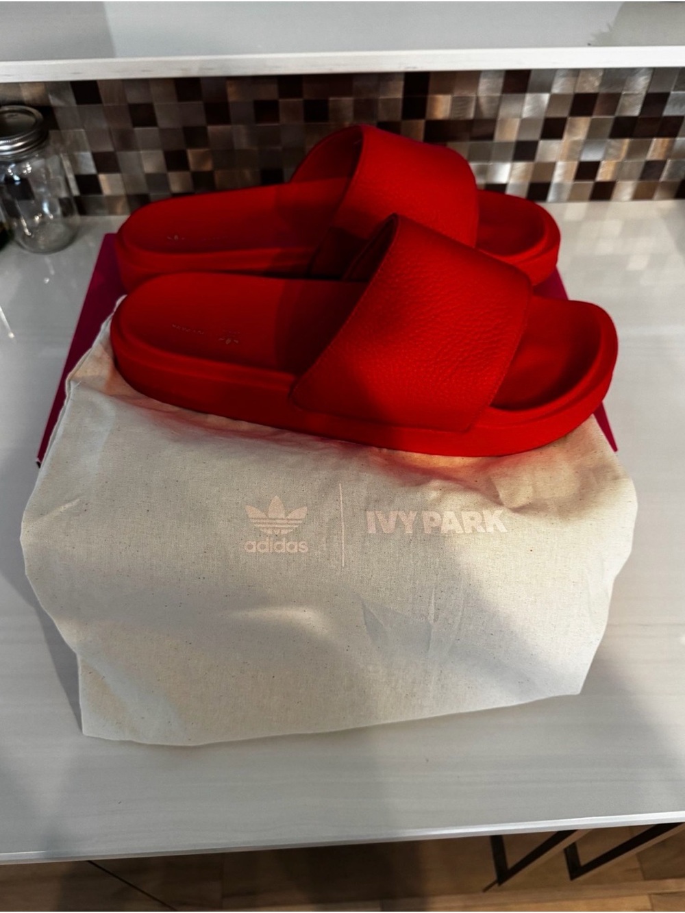 IVY PARK Red Slide Sandals size 12